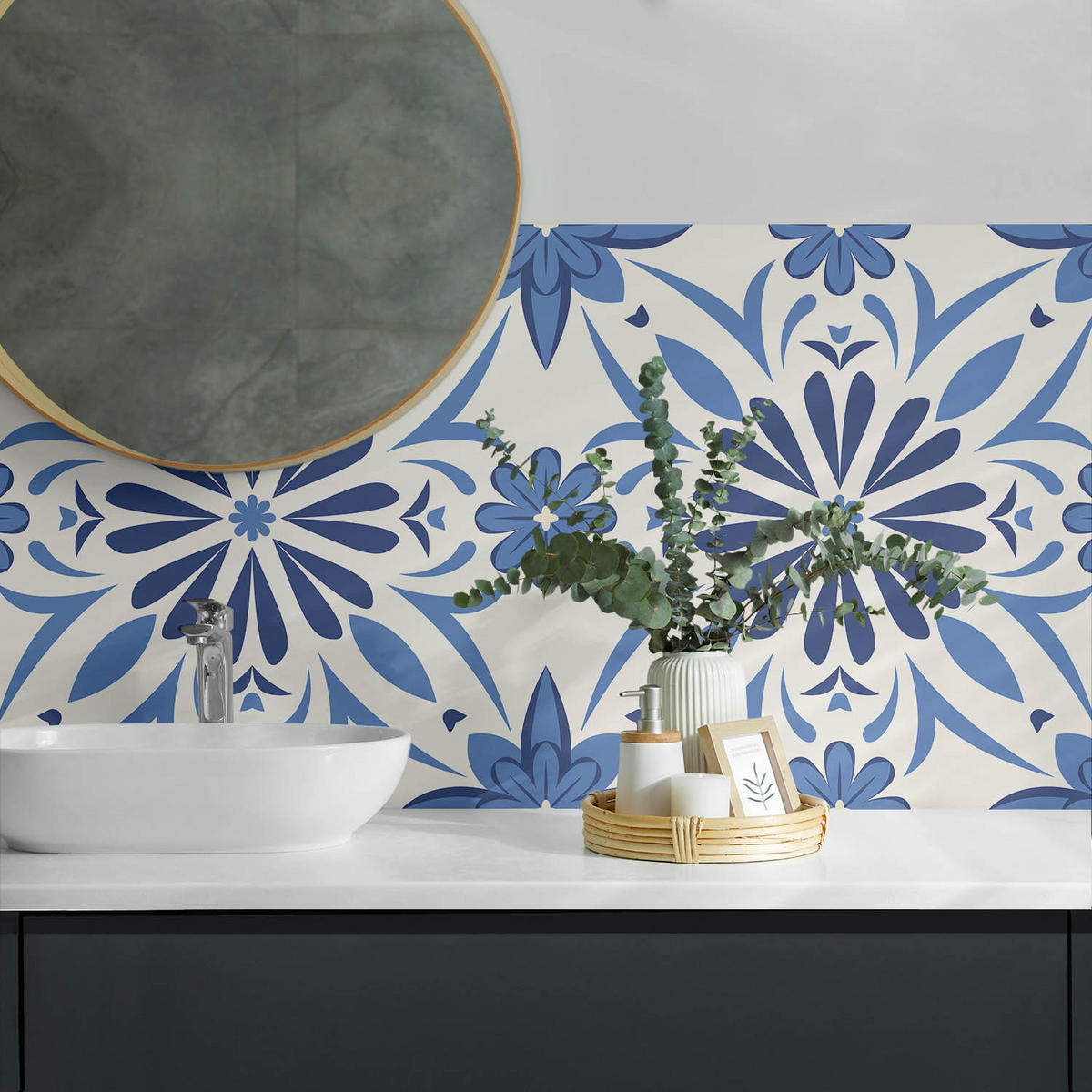 WANDPANEEL 120x60 cm selbstklebend Aeloria - Pastellblau, Kunststoff (60/1.6/120cm) - Wallfluent