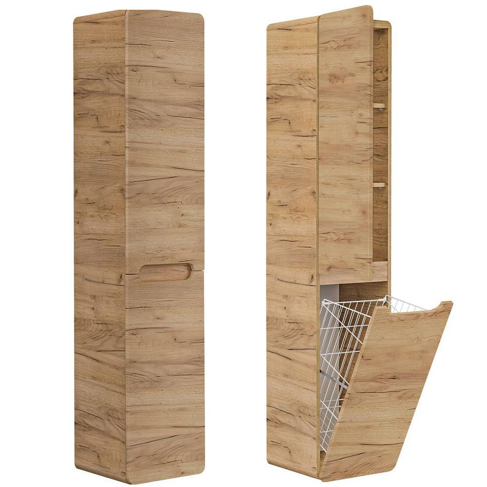 HOCHSCHRANK Luton-56 - Braun, Holzwerkstoff (35/170/35cm) - Lomado