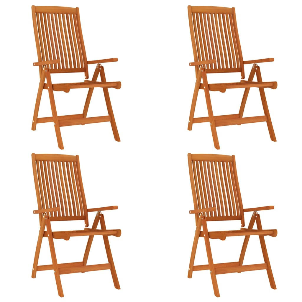 KLAPPBARE Gartenstühle 4er Set Massivholz Eukalyptus - Braun, Holz (58/112/71cm) - vidaXL