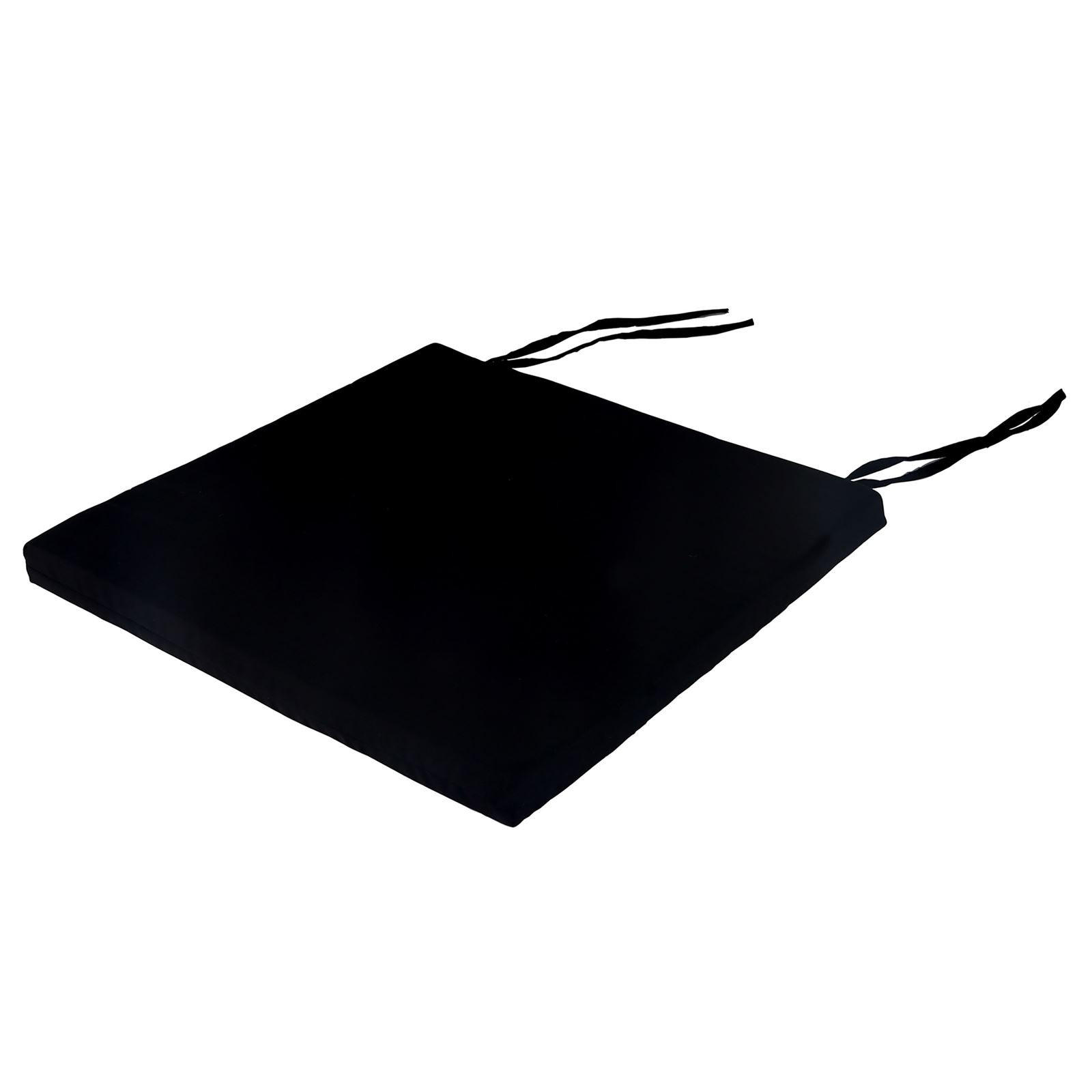 SITZKISSEN AMATA 4ER-SET - Schwarz, Textil (40/40/3cm) - IDIMEX