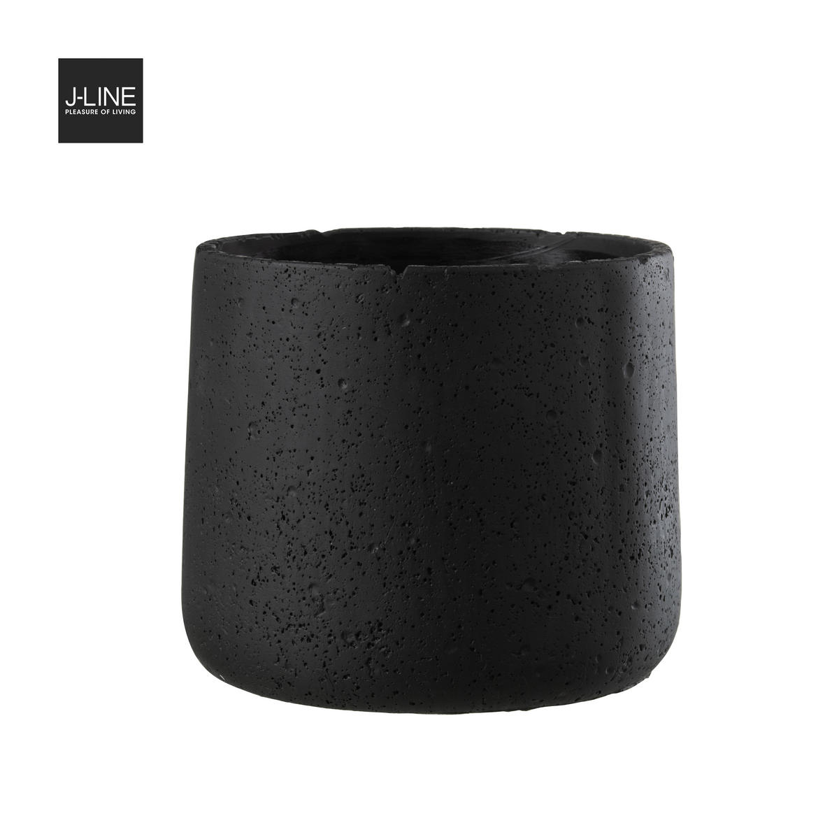 BLUMENTOPF POTINE - Töpferei - Schwarz - L - Ø 19 cm - Schwarz, Keramik (19/17cm) - J-Line