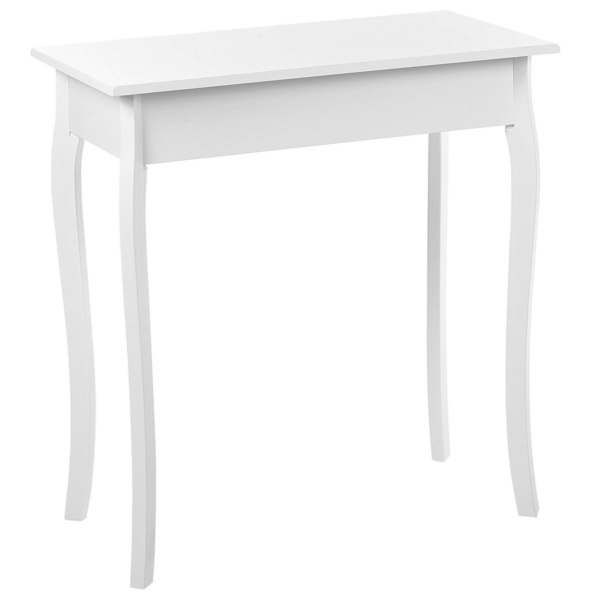 KONSOLENTISCH weiß 1 Schubladen Albia - Weiß, Holzwerkstoff (40/75/77cm) - Beliani
