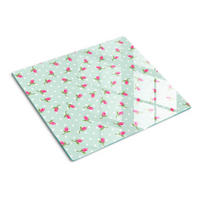 GLASPLATTE 60x52 cm Rosen - Pink, Glas (60/0.4/52cm) - TULUP