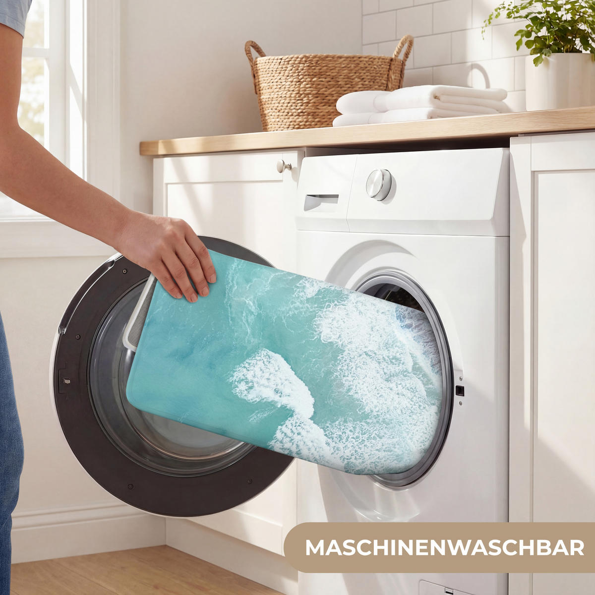 WC PŘEDLOŽKA Pláž - Moře - Příroda - Léto 50x80 cm - tyrkysová, textil/plast (50/1cm) - OnlyWow