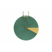 WANDUHR Design Grün 40/47 cm - Grün, Holzwerkstoff/Metall (40/47/2cm) - ONZENO