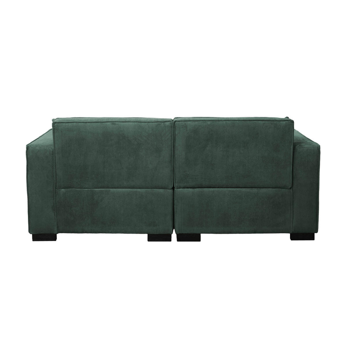 SOFA 2-Stizer, Dunkelgrün - Grün, Textil (90/76/180cm) - Oviala