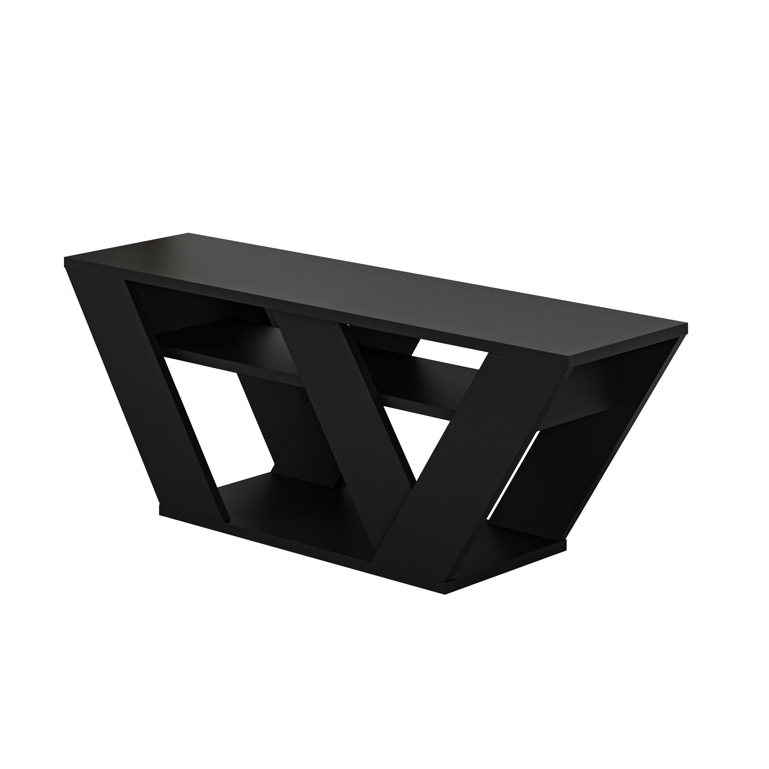 Decortie Tv-Lowboard Schwarz 110x40x30 cm
