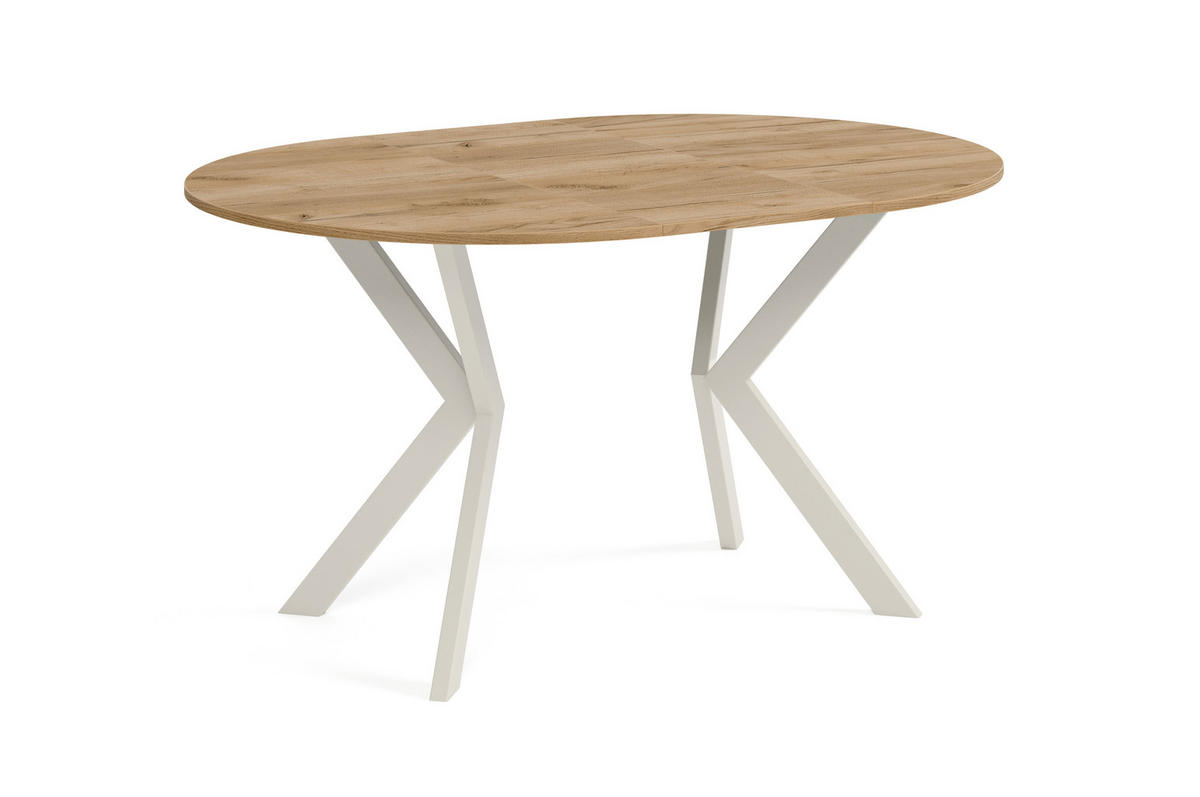 ESSTISCH EVO - Honigeiche/Kaschmir, Holzwerkstoff/Metall (90/90/76cm) - Meblini