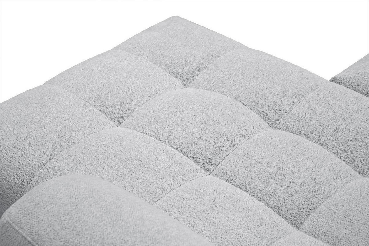 ECKSOFA SALVINI 4-Sitzer, hellgrau - Hellgrau/Schwarz, Holzwerkstoff/Textil (292/158cm) - Courtois Laville