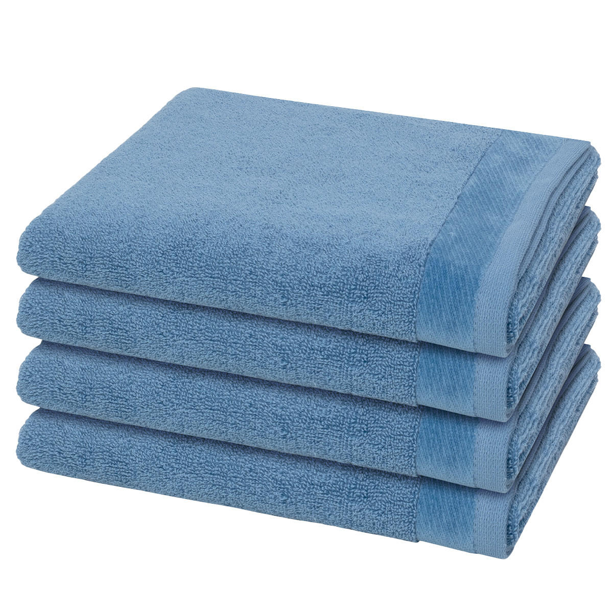 HANDTUCH Premium 4er-Set - Blau, Textil (50/100cm) - MÖVE