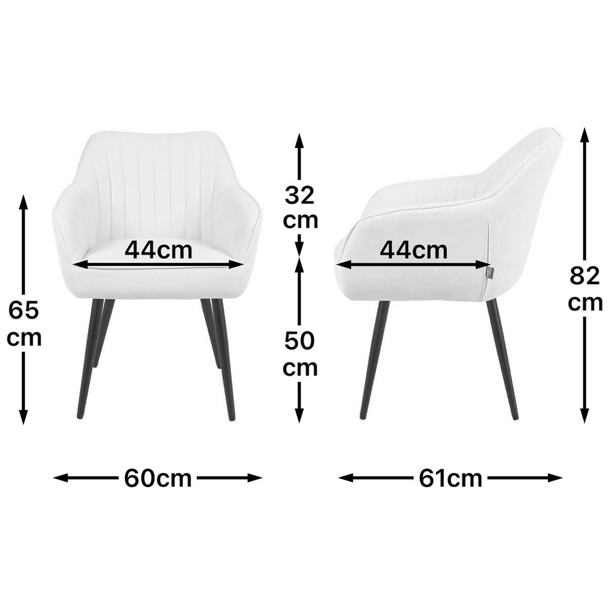 ESSZIMMERSTUHL Mika-Bela - Schwarz/Hellblau, Textil/Metall (60/82/61cm) - DUBI Möbel