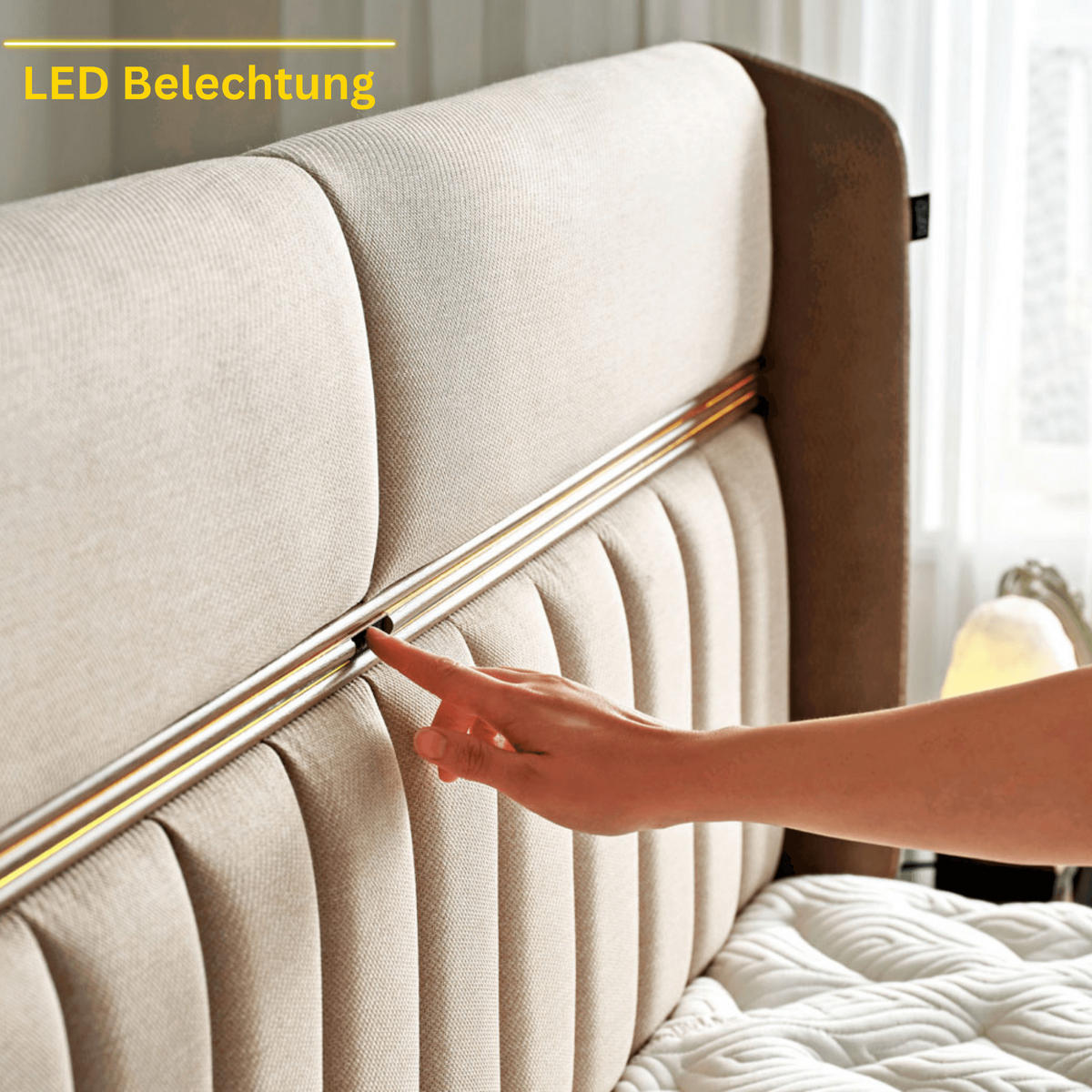 BOXBETT Biosalt Set 140x200 - Beige, Holz/Metall (140/200cm) - Bambi