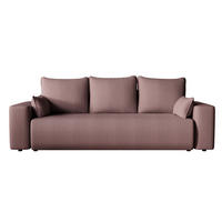 SOFA Bubi mit Bettkasten und Schlaffunktion, Cordstoff - Lila, Holzwerkstoff (242/85/95cm)
