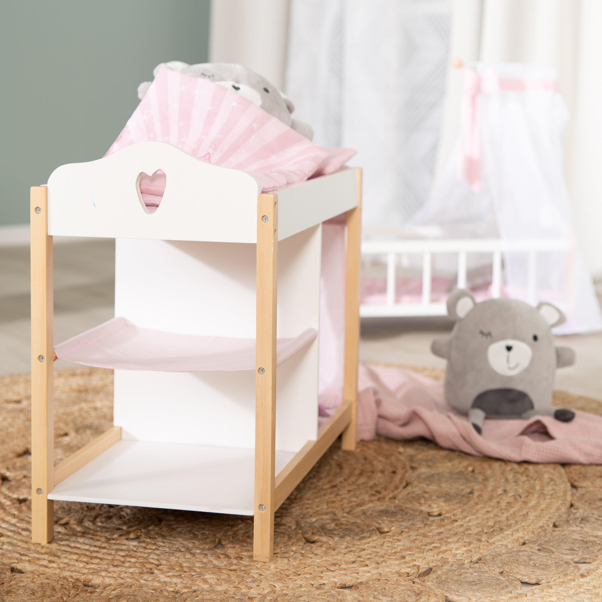 PUPPENKOMMODE Scarlett - Weiß, Holzwerkstoff (30/50/52cm) - Roba