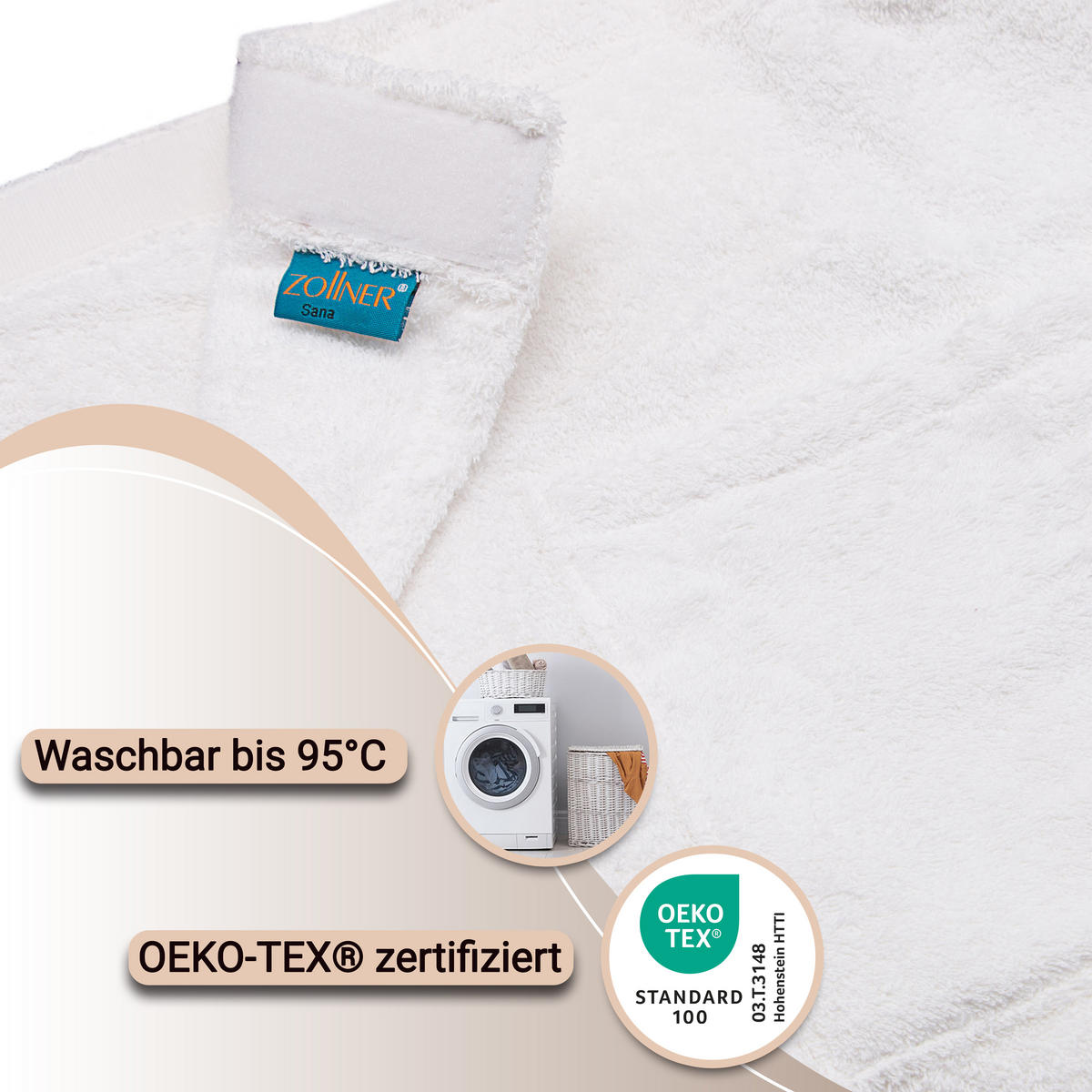 BADEMANTEL, L/XL, 100% Baumwolle, Weiß - Weiß, Textil (L/XLnull) - Zollner
