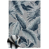 OUTDOORTEPPICH Azure Dunkelblau,Silberfarben,Schwarz 200/300 cm - Dunkelblau, Textil (200/300cm) - My-Rug