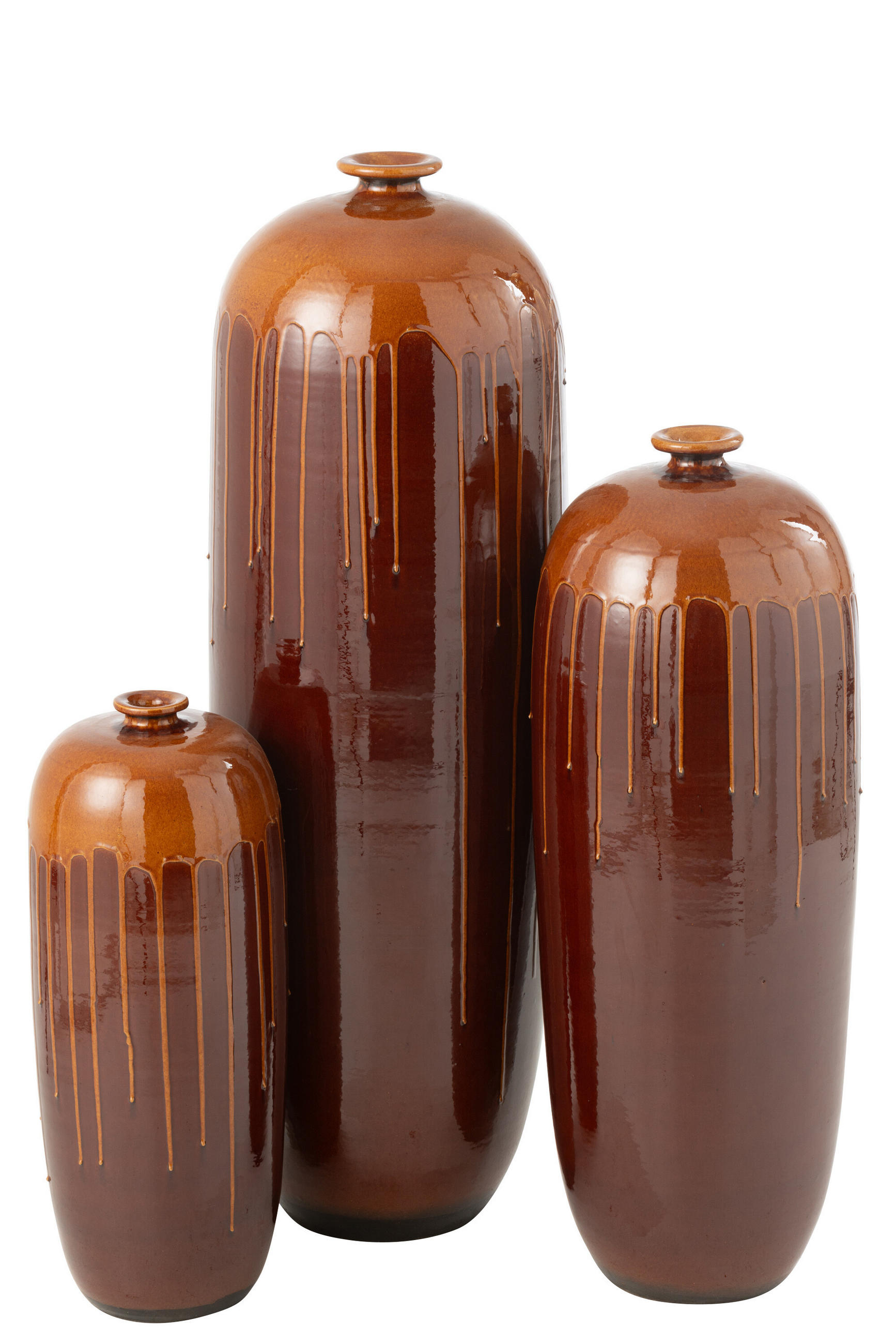 VASE LEE - Töpferei - Braun - S - 95 cm hoch - Braun, Keramik (95cm) - J-Line