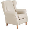 OHRENSESSEL Karlen Bezug Kunstleder Buche natur / beige - Beige/Buchefarben, Kunststoff (86/103/77cm) - 58aufmkessel