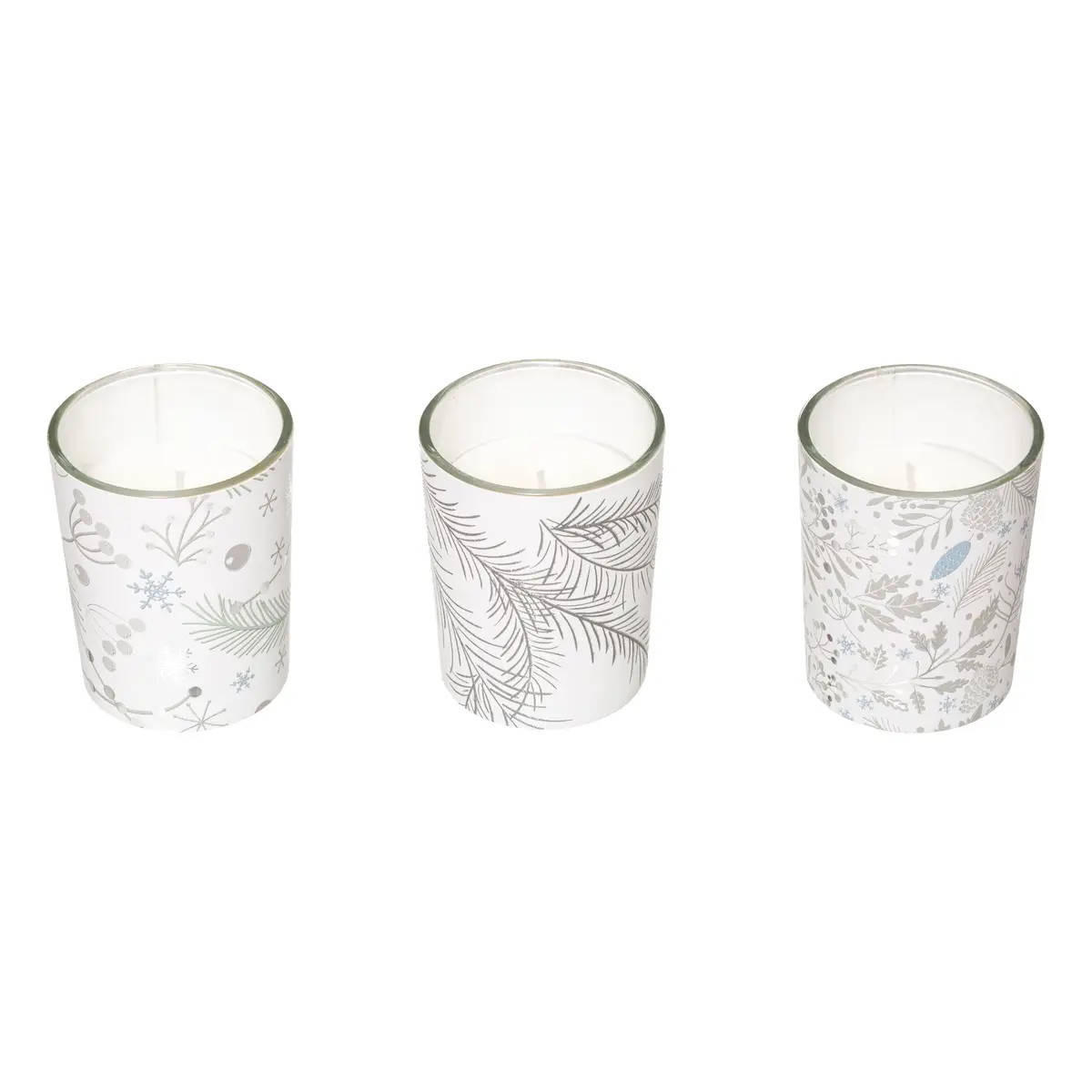DUFTKERZEN Weihnachtsmotiv 3er-Set 5 cm - Weiß, Glas (5/6/5cm) - Atmosphera Createur d´interieur