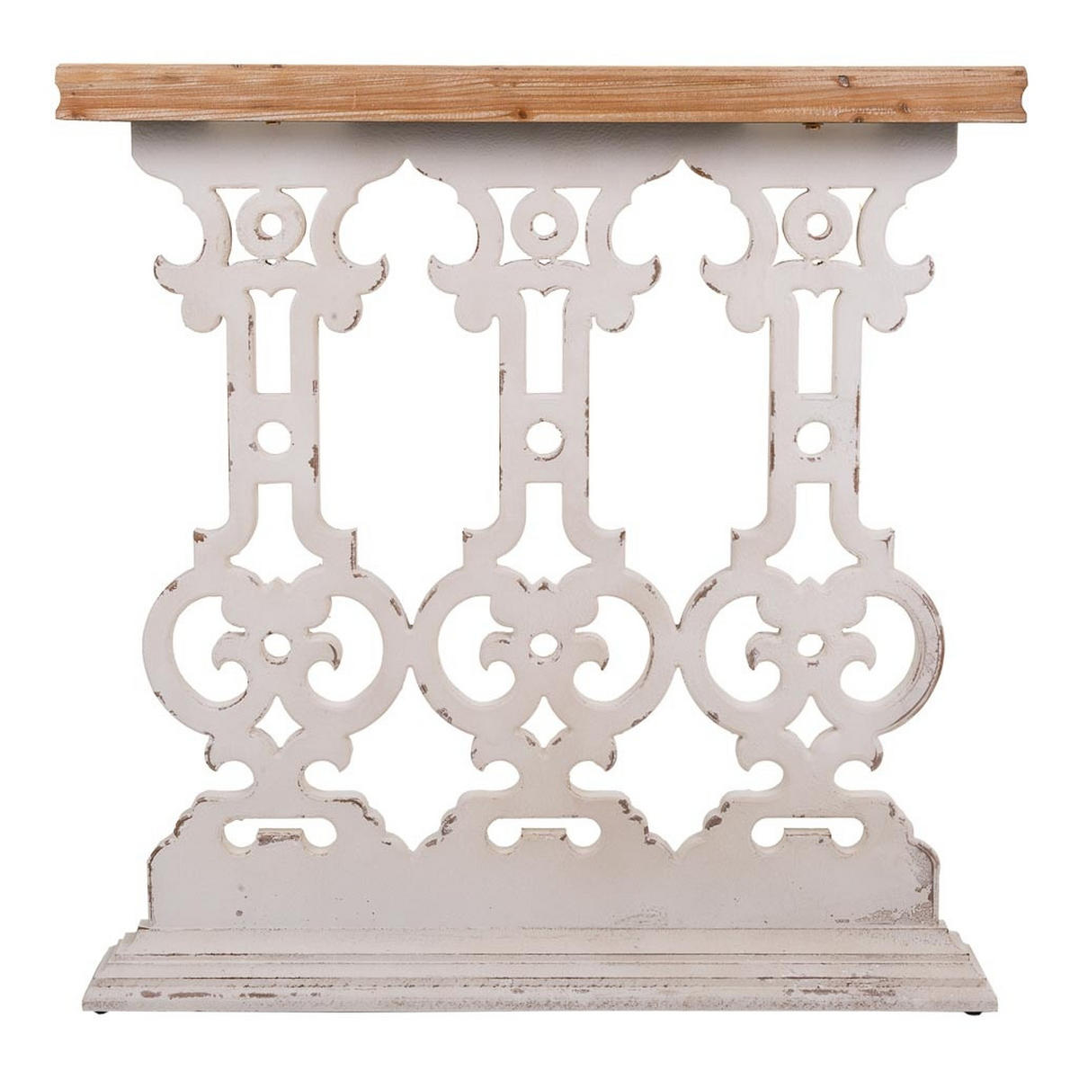 KONSOLENTISCH aus Holz, weiß, 81x30x82cm - Multicolor, Holz (82/81/30cm) - Wanderlust