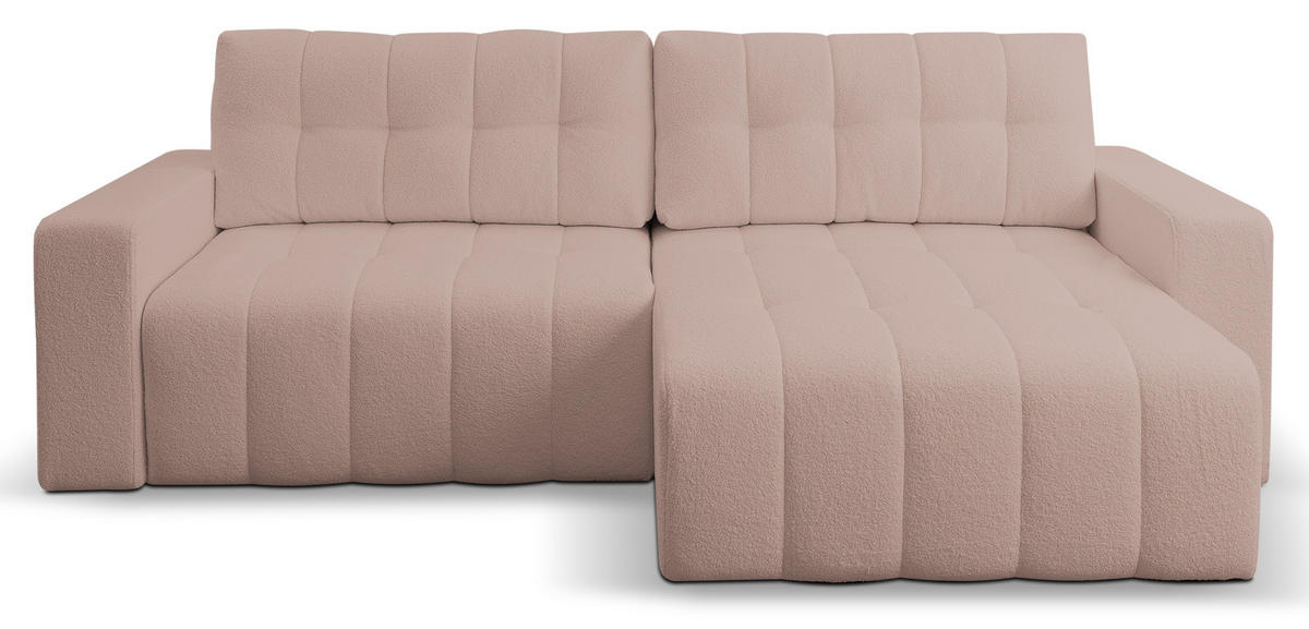 ECKSOFA Palermo mit Schlaffunktion und Bettkasten - Beige, Holz/Holzwerkstoff (245/143cm) - Ravio