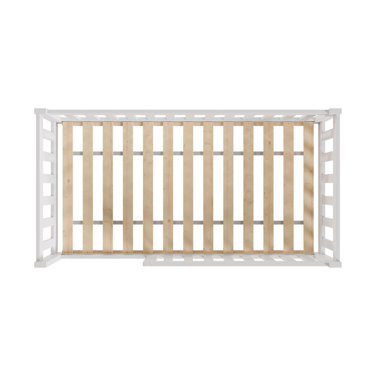 KINDERBETT Naya weiß mit Matratze 80x160 cm - Weiß, Holz (80/160cm) - Juskys