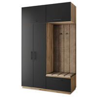 GARDEROBENSCHRANK REMA 150/240/60 cm Modern Garderobe-Set Eiche Wotan - Beige/Eiche Wotan, Holzwerkstoff (150/240/60cm) - MASSENO