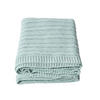STRICKDECKE 130/170 cm, Baumwolle mit Zopfmuster - Blau, Textil (130/170cm) - Homescapes
