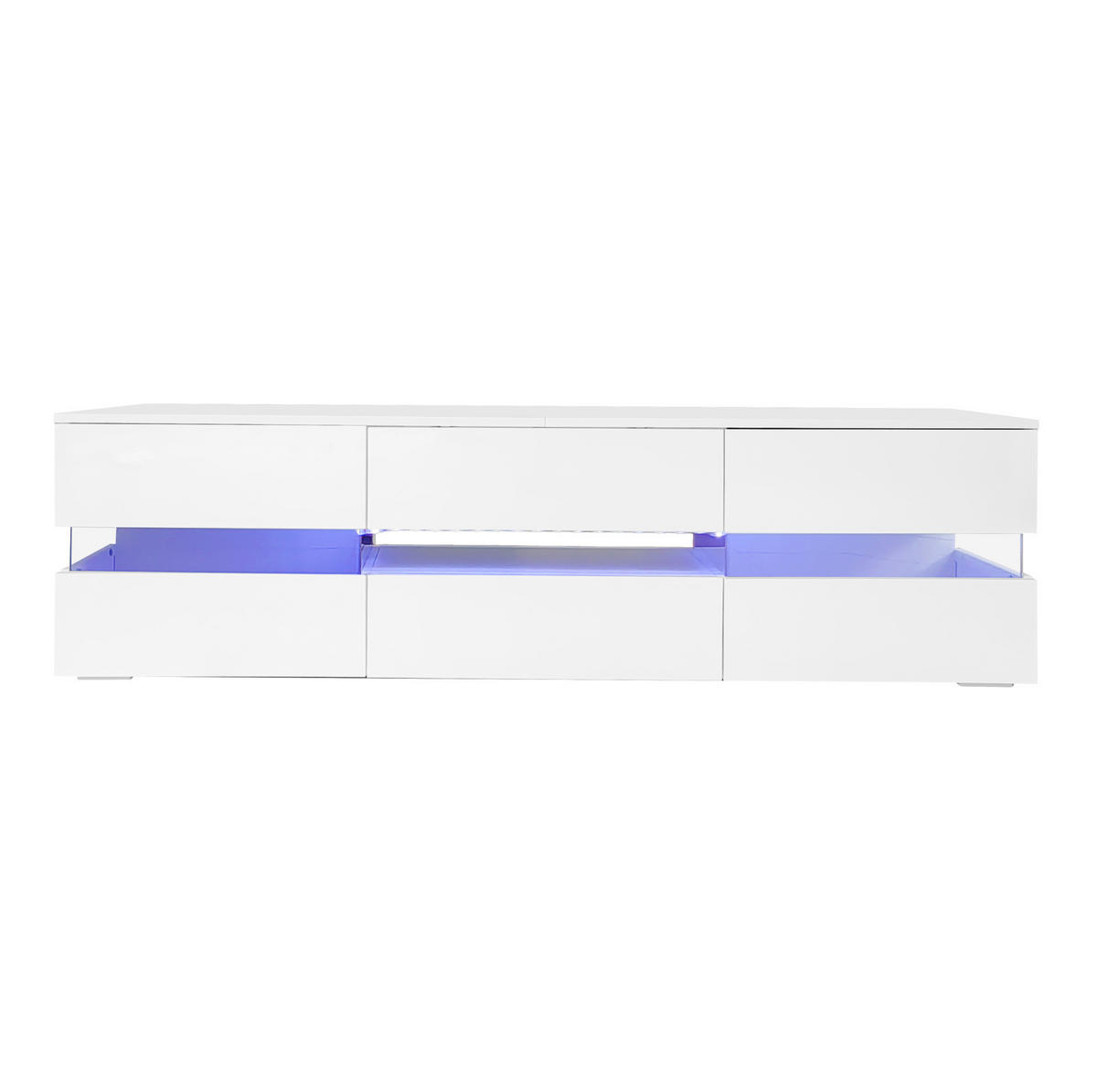 TV-ELEMENT mit LED 160 x 39 x 45 cm Hochglanz Weiß - Weiß, Holzwerkstoff (39/45/160cm) - Beauniv