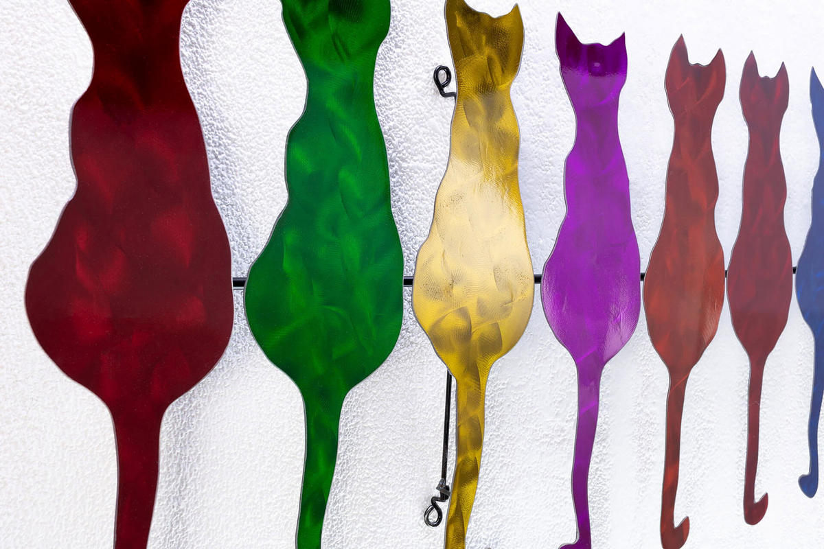 WANDDEKO Bunt 116/46 cm - Multicolor, Metall (3/46/3cm) - KUNSTLOFT