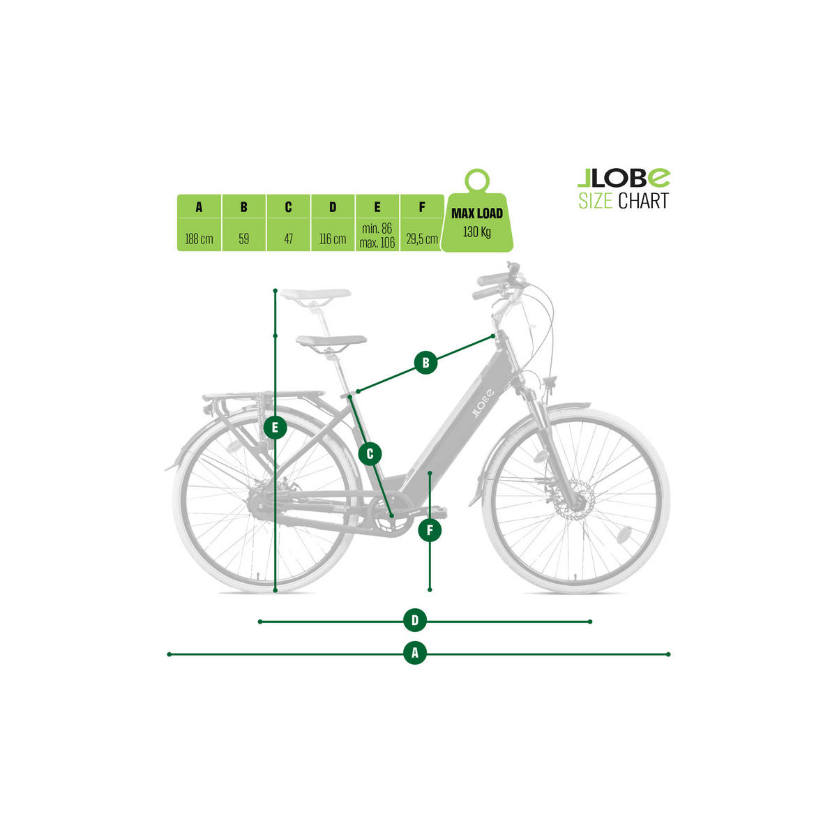 CITY E-BIKE 28" MILLENIUM 7G - Blau, Metall (110cm) - LLOBE