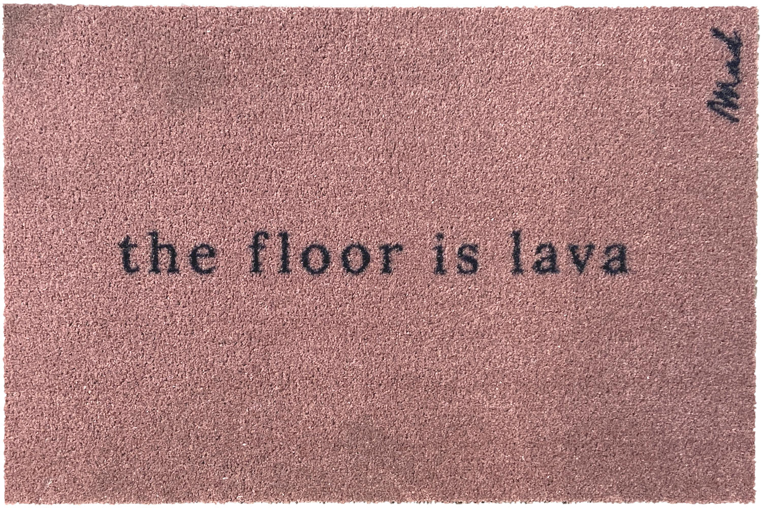OUTDOOR FUßMATTE "Abby" mit Spruch "the floor is lava" Pink 50 x 75 cm - Pink/Schwarz, Kunststoff/Textil (50/75cm) - MAD ABOUT MATS