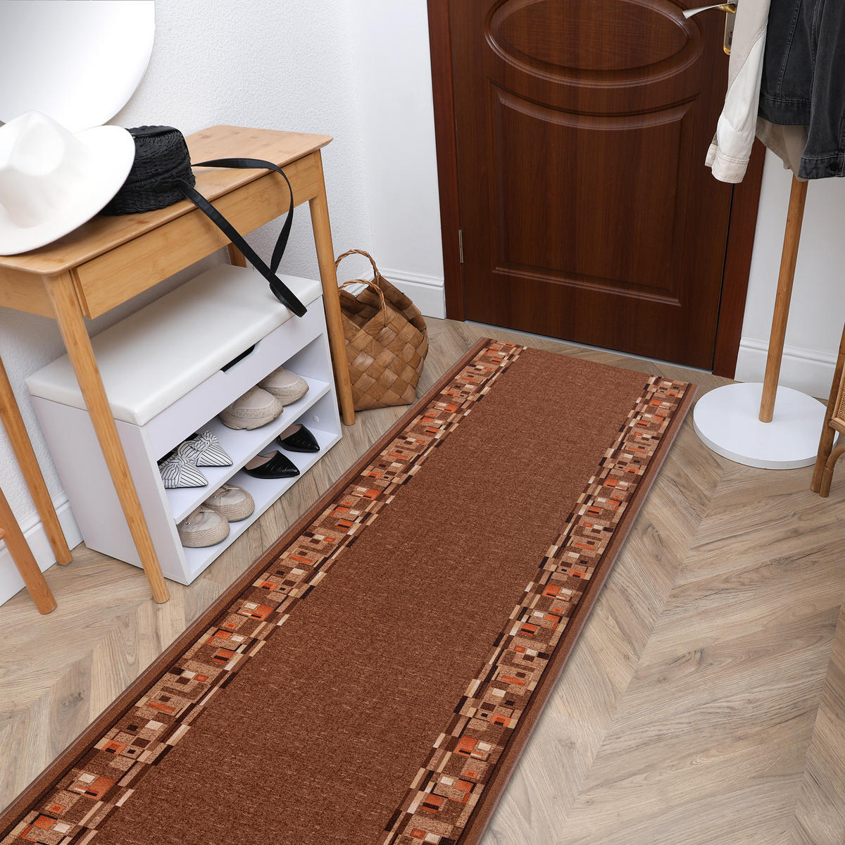 LÄUFER Antirutsch BOMBAY 100/450 cm - Braun, Textil (100/450cm) - rugsX