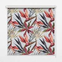 VNÚTORNÁ roleta - okenná roleta - roleta - 100x100 cm - Exotické listy - zelená, plast (100/100/0.5cm) - TULUP