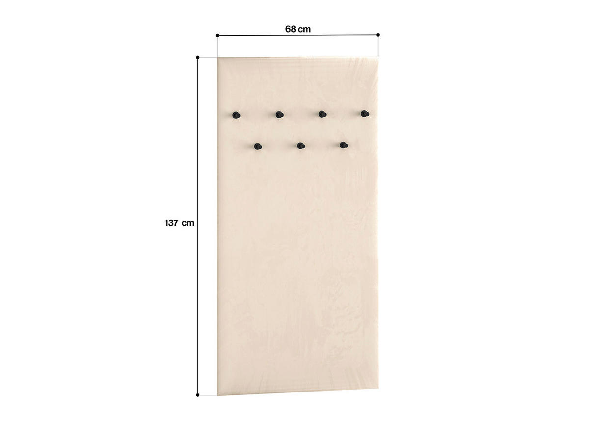WANDGARDEROBE – 68 cm – Sophie – Kaschmir – GF-010 - Kaschmir, Holzwerkstoff (68/137/3cm) - hi-markt