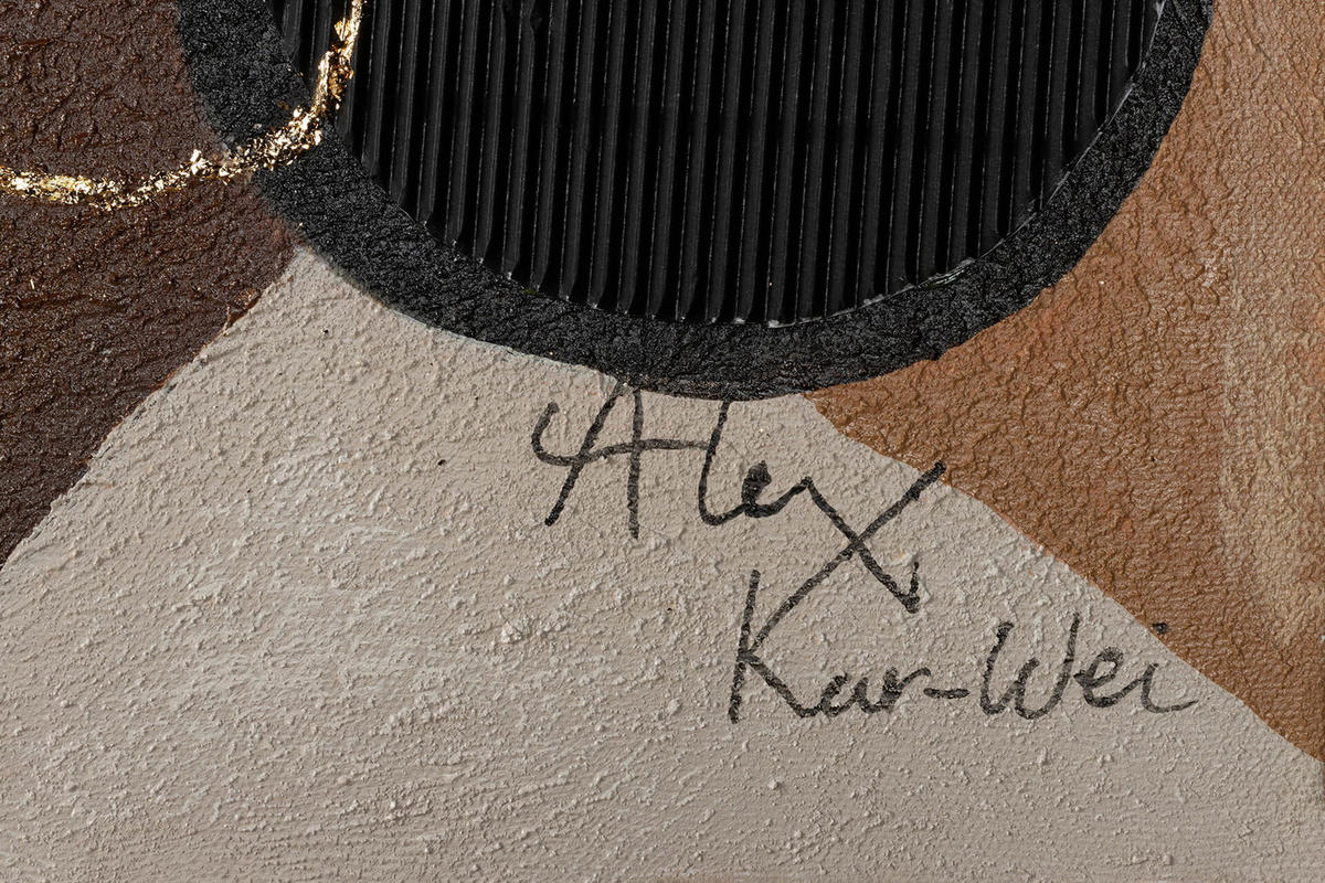 ACRYLBILD HANDGEMALT 80/80 cm - Beige/Braun, Holz/Textil (1.5/80cm) - KUNSTLOFT