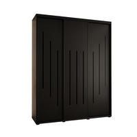 SCHWEBETÜRENSCHRANK 235,2/200/60 3-türig - Schwarz, Holz/Metall (200/235/60cm) - Abiks Möbel