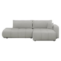 ECKSOFA Furyn O, Seite: Rechts - Schwarz/Grau, Holzwerkstoff/Kunststoff (262/145cm) - MIRJAN24