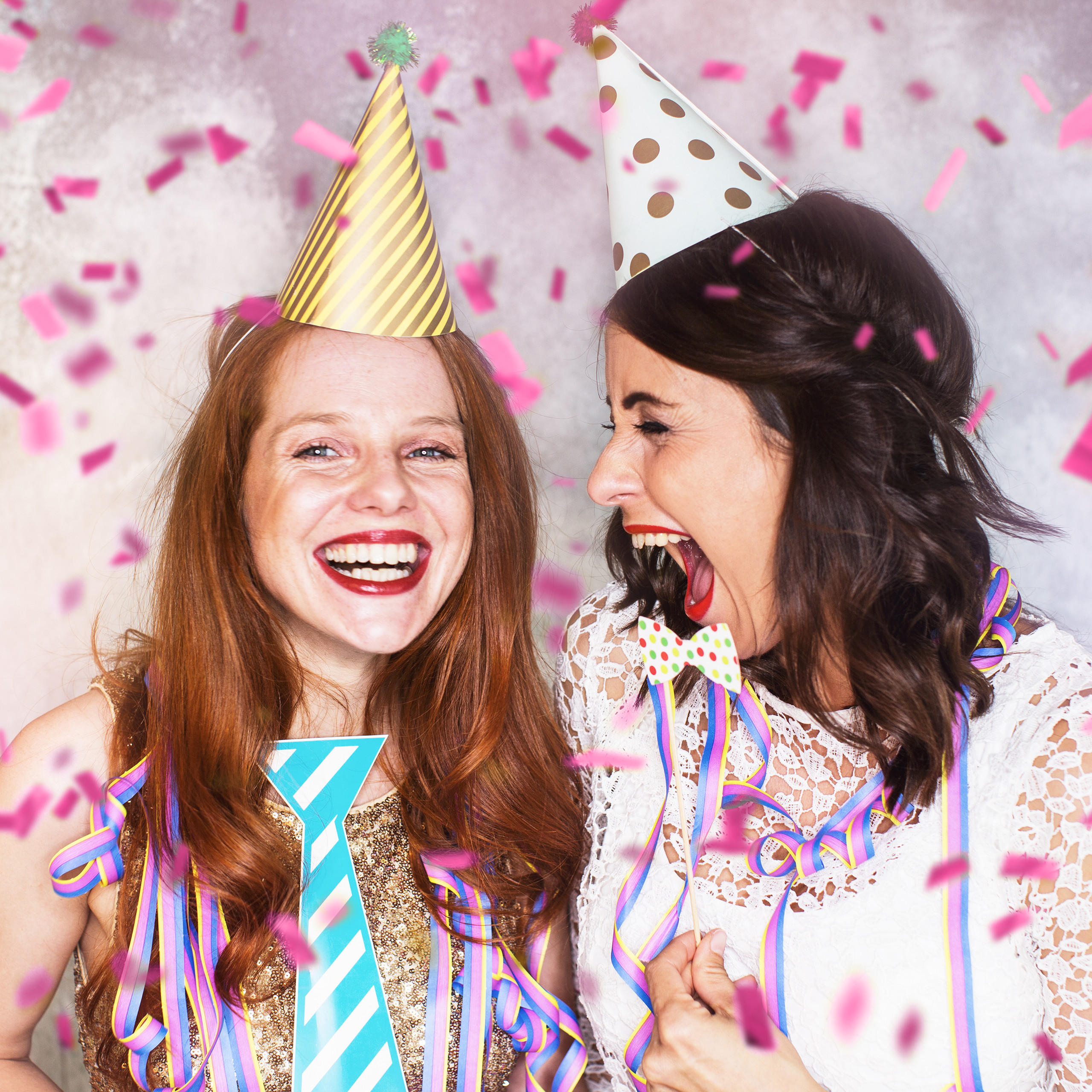 PARTY Popper - Pink, Wellpappe/Kunststoff (5/40/5cm) - Relaxdays