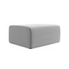 POUF Samt Stoff Grau - Creme/Schwarz, Kunststoff/Textil (90/80/60cm) - Makamii