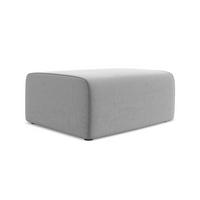POUF Samt Stoff Grau - Creme/Schwarz, Kunststoff/Textil (90/80/60cm) - Makamii