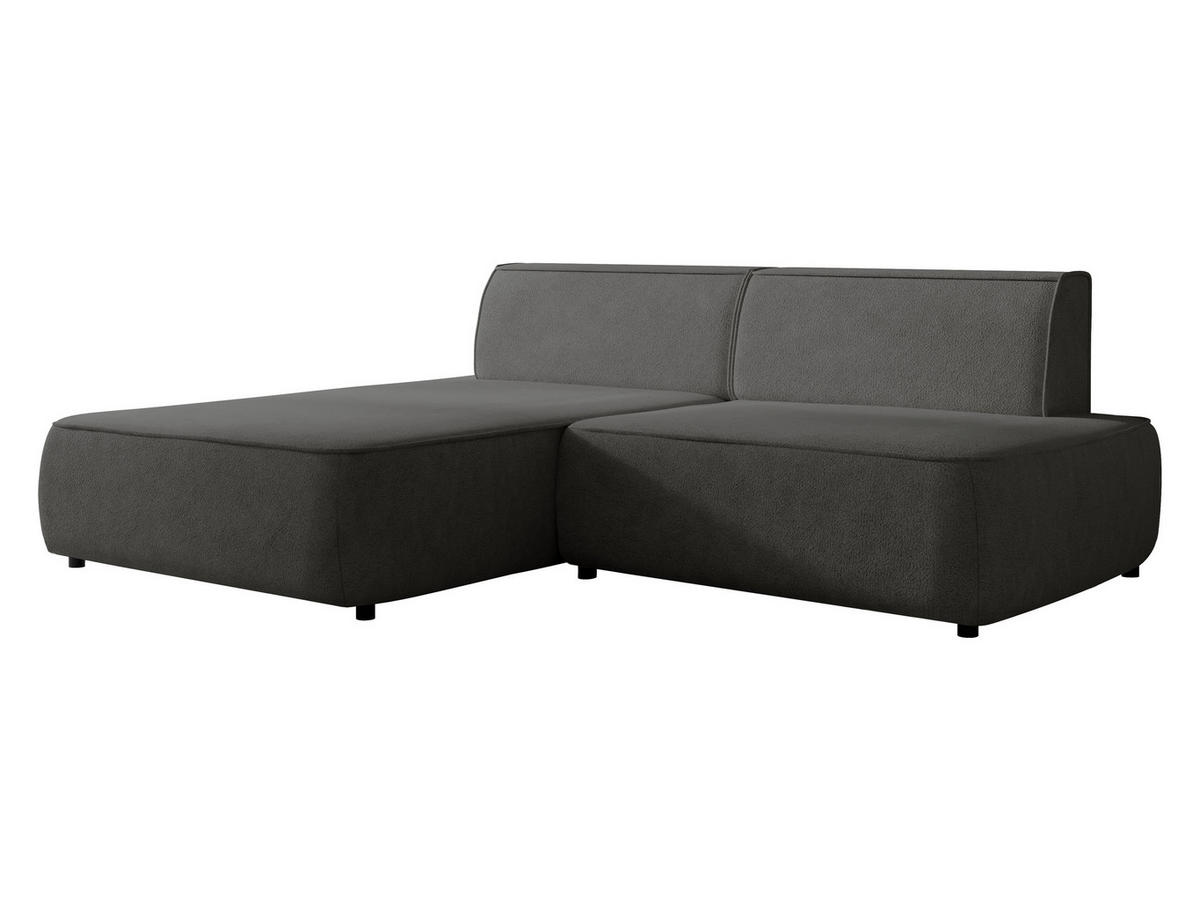 ECKSOFA Zuno, Seite: Links - Schwarz/Grau, Holz/Kunststoff (254/162cm) - MIRJAN24