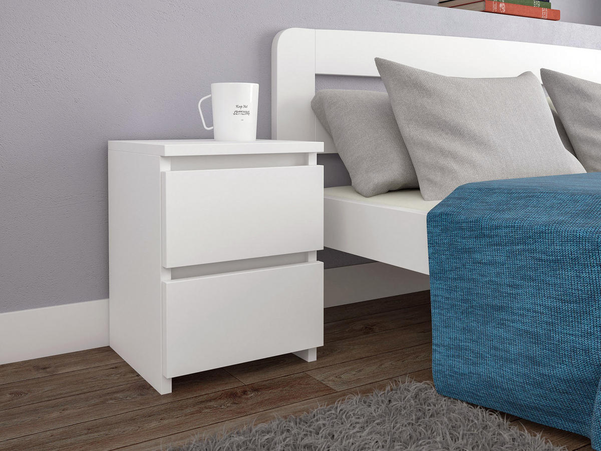 NACHTTISCH bella2 weiss - Weiß, Holzwerkstoff (30/40/30cm) - roe furniture