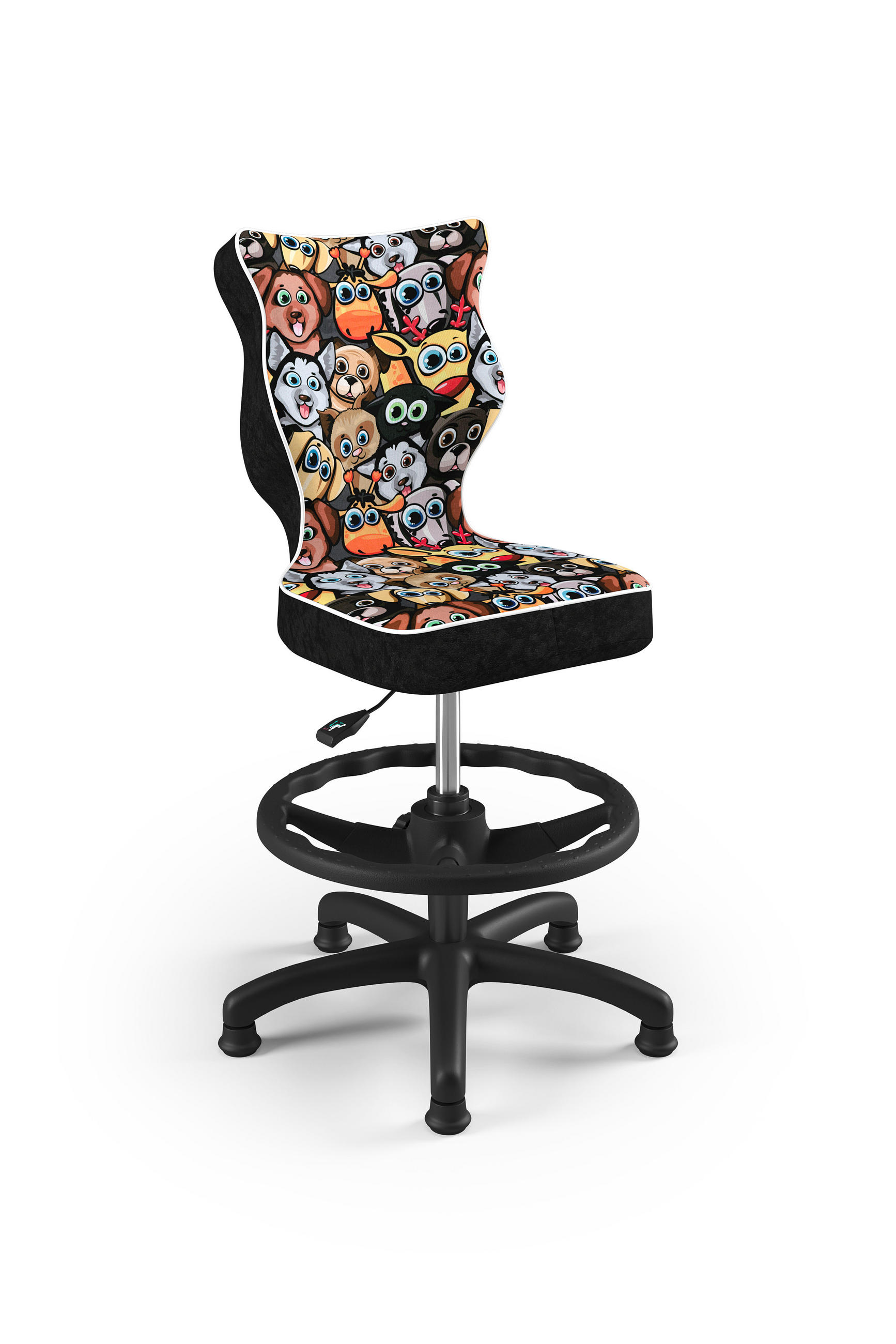KINDERSTUHL Petit mit Fußstütze - Schwarz, Textil (66/90/66cm) - RAUMHIRSCH FURNITURE
