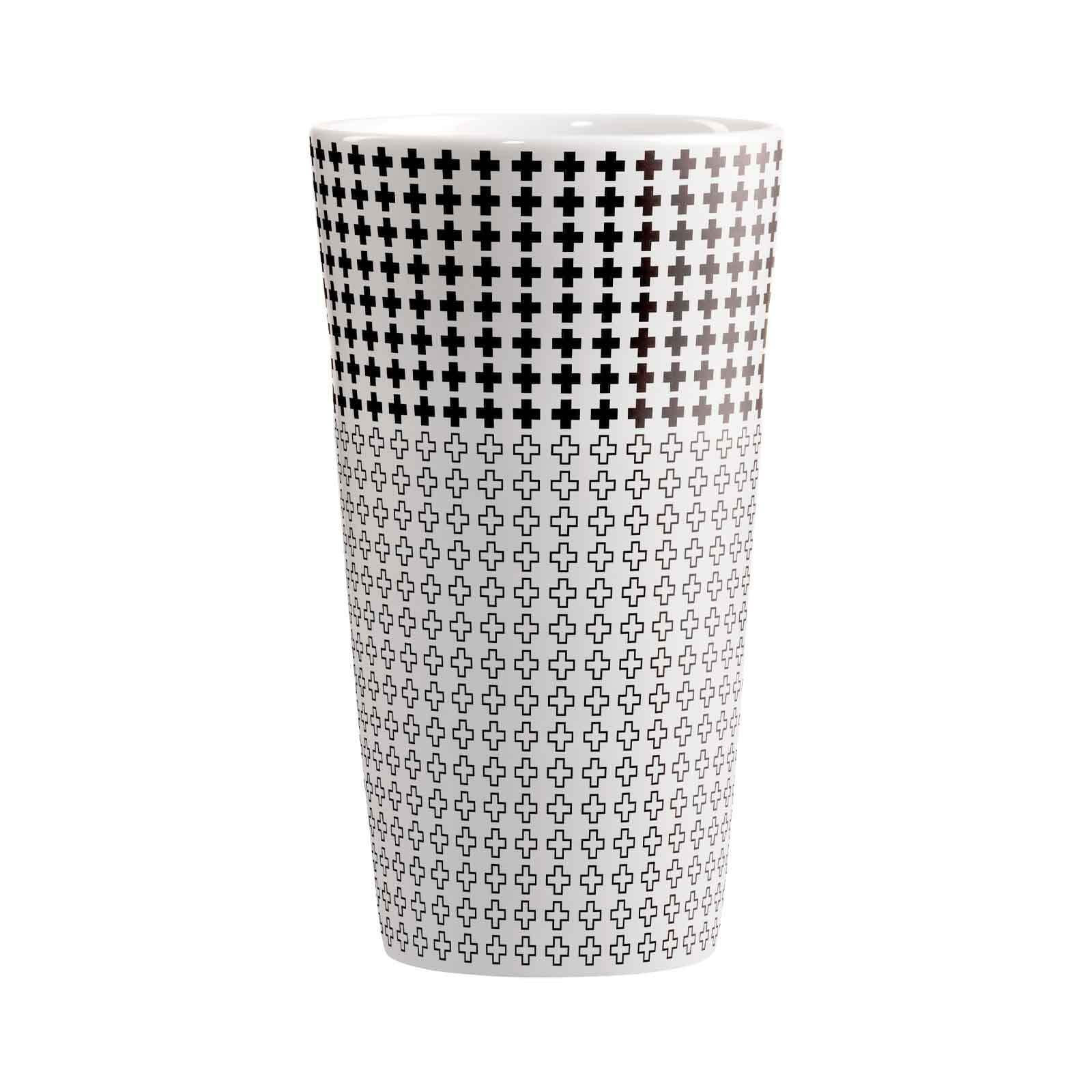 KAFFEEBECHER XL Genussklasse schwarz-weiß 525 ml - Schwarz/Weiß, Keramik (0.525L) - Ritzenhoff