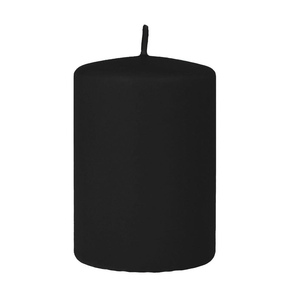 KERZE Classic Schwarz 7/7/10 cm Naturmaterial - Schwarz, Naturmaterialien (10cm) - Mondex
