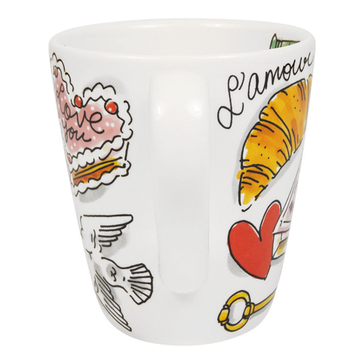 BECHER Valentinstag Monsieur in Bunt - 350 ml - Multicolor, Keramik (0.35L) - Blond Amsterdam