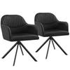 DREHSTUHL 2er Set Lona 56 x 59 x 81 cm schwarz/schwarz - Schwarz, Textil (56/81/59cm) - tectake