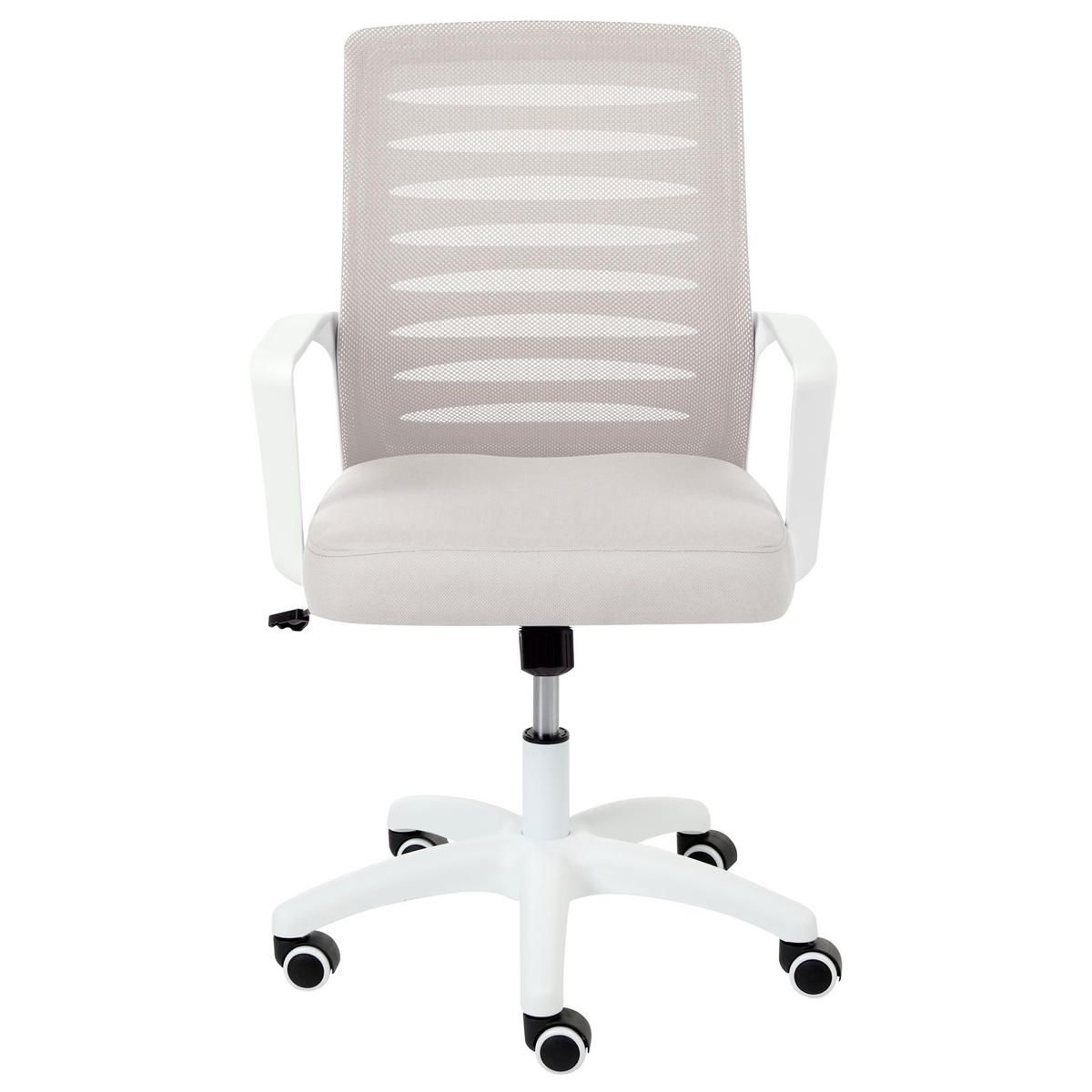 BÜROSTUHL Hellgrau Radiant - Hellgrau, Textil (58/88/58cm) - Beliani