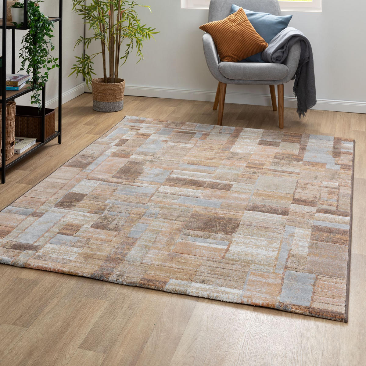 MODERNER TEPPICH 80/150 cm Lauro - Hellbraun, Textil (80/150cm) - Steffensmeier